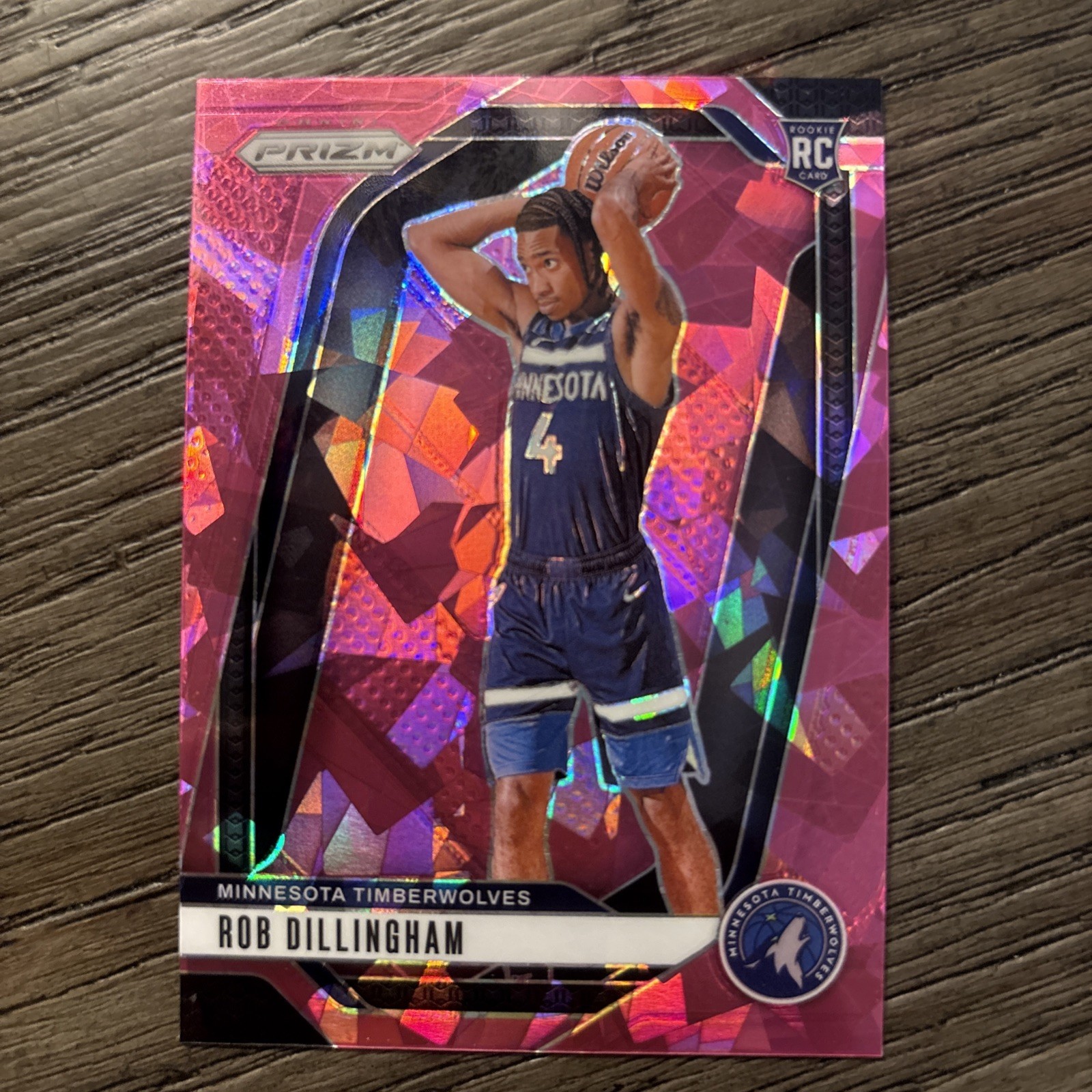🔥 2024-25 Panini Prizm ROB DILLINGHAM 250 Pink Ice Prizm Rc Rookie TIMBERWOLVES