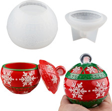 Snowflake Christmas Jar Resin Mold Silicone, Jar Mold Christmas Epoxy Resin Mold