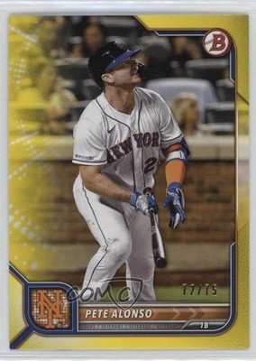 2022 Bowman Yellow Border /75 Pete Alonso #87 09v1