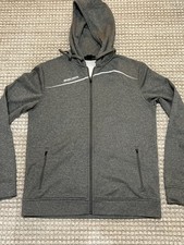 Bauer Hockey Men  s Full Zip Sweatshirt Hoodie Fleece Small Gray EUC