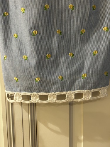 LILLY PULITZER EMBROIDERED LEMON STRAPLESS DRESS Size 10 Striped Blue Large - Picture 5 of 9