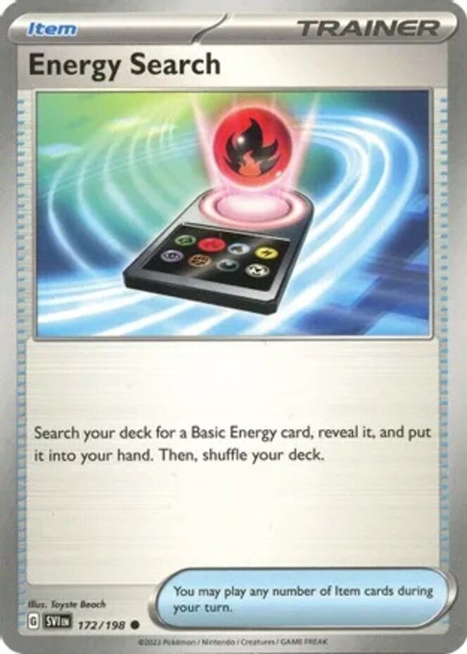 Energy Search - 172/198 - Common - Reverse Holo (Near Mint) Scarlet & Violet - B