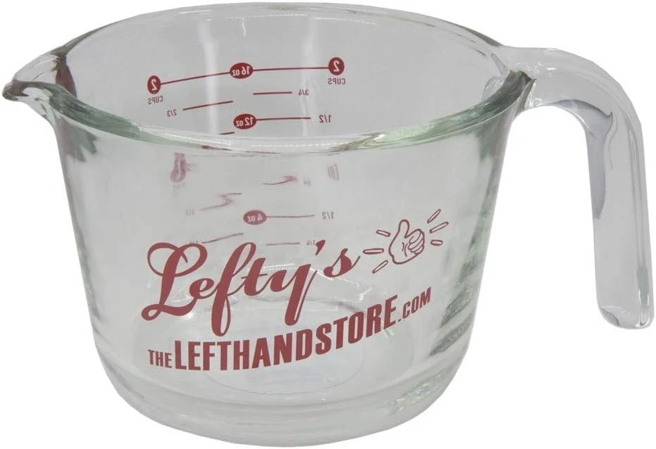 Left-Handed Glass Measuring Cup, 2-Cup