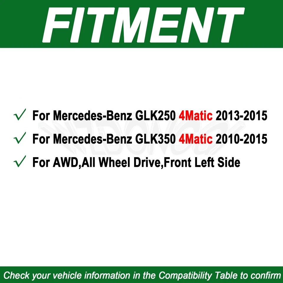 Соединение передней левой оси CV в сборе для Mercedes-Benz GLK250 GLK350 4Matic 2010-15 - Изображение 2 из 4