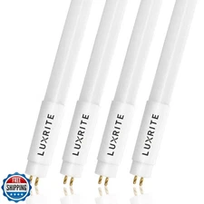 LUXRITE 4FT T5 LED Tube Lights, Type A+B, 24W=54W, 5000K Bright White, 45.78"