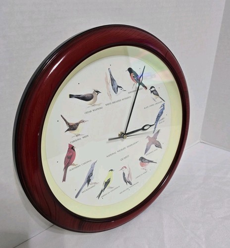 National Wildlife Federation Singing Bird Clock Quartz For Bird Lovers - Picture 2 of 8