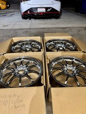Volk Ce28sl Triple Chrome 18x8.552 Wheels 5x114.3 Real Genuine Forged Refinish