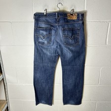 Jeans Diesel Para Hombre W34 L30 Azul Larkee Recto Regular Denim Botón Mosca 0823G