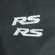 2x Matte Silver RS Carbon