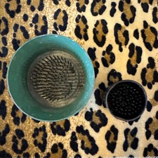 Vintage Metal Flower Frog Lot Of 2 Round Heavy Spikes Points 0914