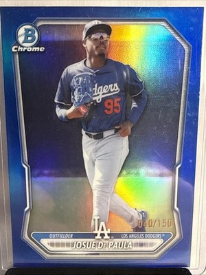 2026 Bowman Baseball Josue De Paula True Blue Refractor #BCP-83 Dodgers /150