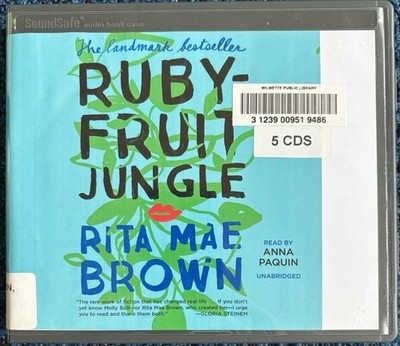 Rubyfruit Jungle Rita Mae Brown htf Unabridged Audiobook Anna Paquin 5 NM CDs
