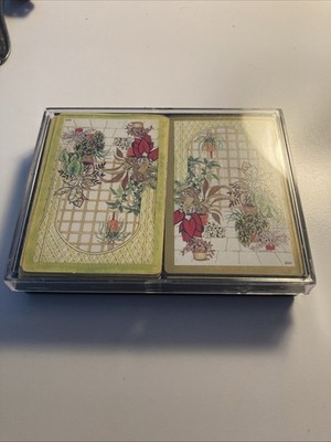 Vintage HOYLE Bridge Playing Cards Atrium 2 Decks. 1960 s.  
