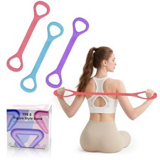 Figure 8 Fitness Resistance Band, Arm Back Shoulder Exercise Elastic Rope Str...