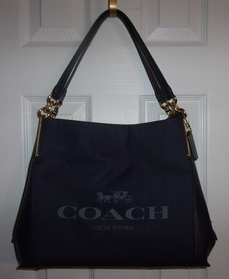 COACH 2WAYビジネスバッグ ネイビー Coach Lori C0670 Shoulder Bag in Deep Navy Soft Leather &Canvas | eBay