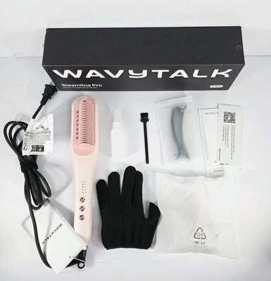 #ad #ad Wavytalk Pro Steam Hair Straightener Brush Steamline 3 in 1 Straightening Pink $42.95