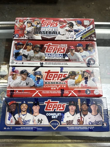 4-2021 2022 2023 2024 Topps Complete Baseball Set FACTORY SEALED