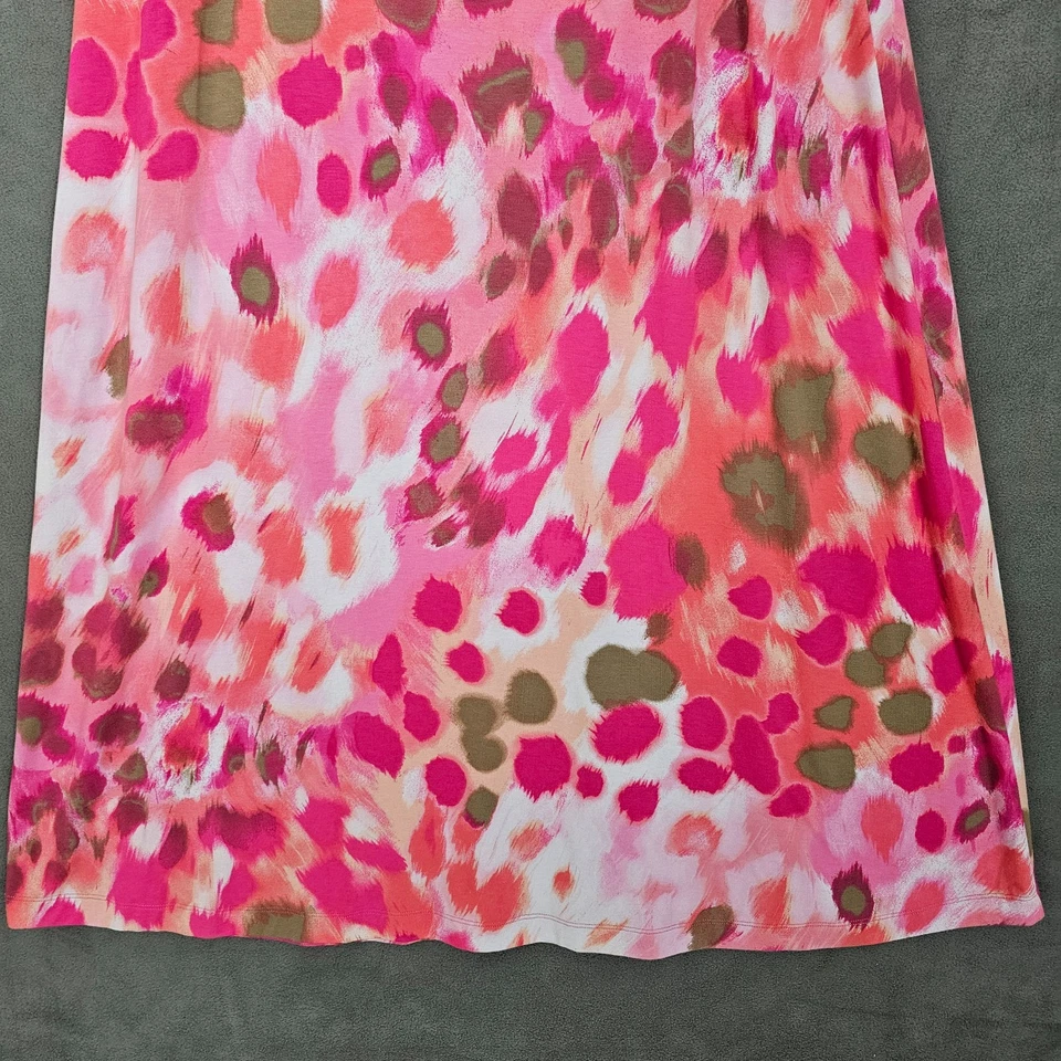 Tommy Bahama Mujer Falda M Rosa Multicolor Floral Abstracto Maxi Resort Vacaciones Foto 4 de 4