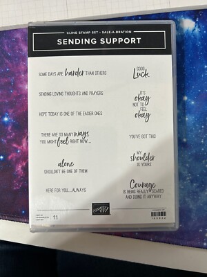 Stampin' Up! SENDING SUPPORT red rubber cling stamp set NEW | eBay