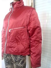 BLOUSON DOUDOUNE ROUGE SATINEE