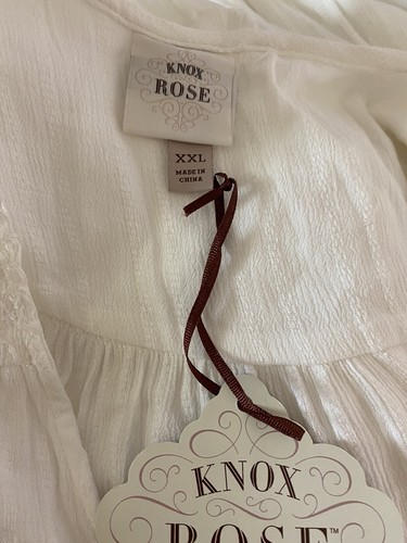 Knox Rose Women’s Dress Maxi Plus XXL White Creepe Lined Wrap Sleeveless New - Picture 7 of 7