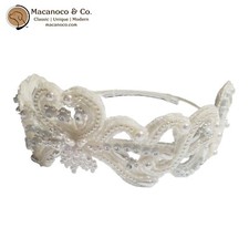 L'Etoile France Girls Pearls and Rhinestone Headcomb - Special Occassion - NEW