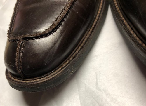 VTG Y2K JOHNSTON & MURPHY Men's Dark Brown Leather Loafer Dress Shoes~9.5M - Picture 8 of 11