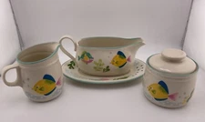 Studio Nova BARRIER REEF Y2310 Gravy Boat w/ Under Plate - Sugar Creamer Set A4