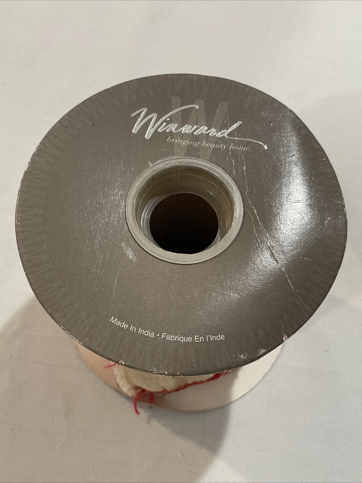 "CINTA DE YUTE/ALGODÓN BORDADA CON CABLE DISEÑO DE VACACIONES ACEBO 4""x14 pies" Foto 3 de 4