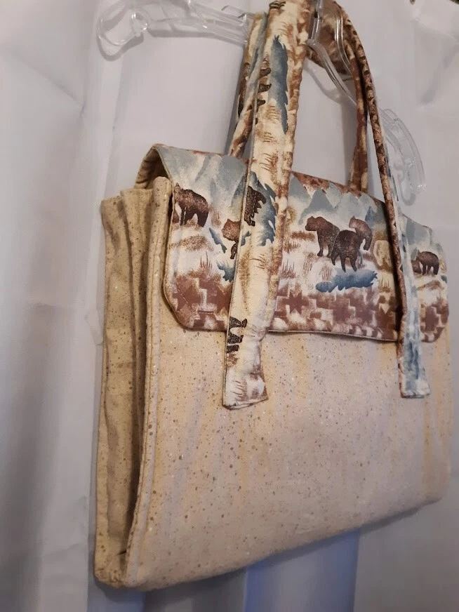 Nova Bolsa de Ombro Mensageiro Laptop Lado Macio Urso Ocidental Floresta Animal Tote - Imagem 3 de 4