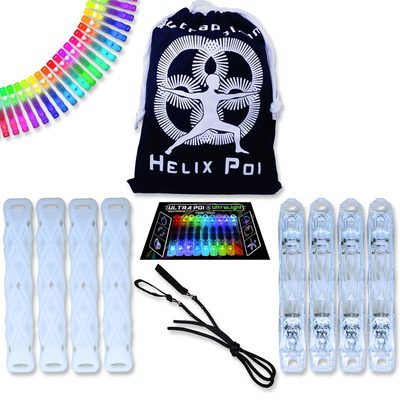 Double Helix Poi - UltraPoi LED Poi Set - Best Light Up Glow Poi Flow Rave Dance