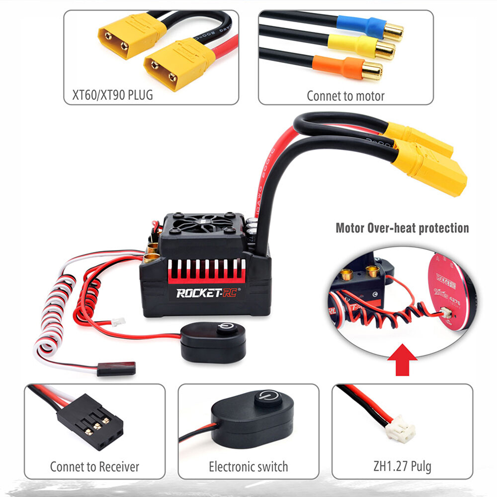送料無料　ラジコン　ROCKET-RC ブラシレス ESC 130A 新品未使用 送料無料 ROCKET-RC ブラシレス アンプ ESC 130A - メルカリ