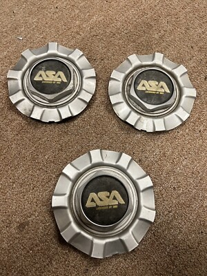 ASA  M LICENSED BBS CUSTOM SILVER WHEEL RIM CENTER CAP