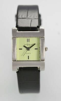 L A Express Damen Analoge Quarzuhr Edelstahl Grün/Silber Schwarz Leder 2010-Now