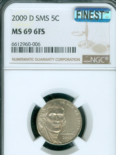 2009 D JEFFERSON NICKEL NGC MS69 FS SMS MAC FINEST GRADE SPOTLESS RARE *