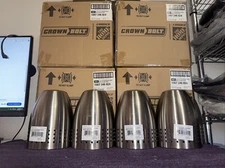 4 Pc   2-1/4" Fitter Brushed Nickel Metal Oblong Shade 1007 246 824