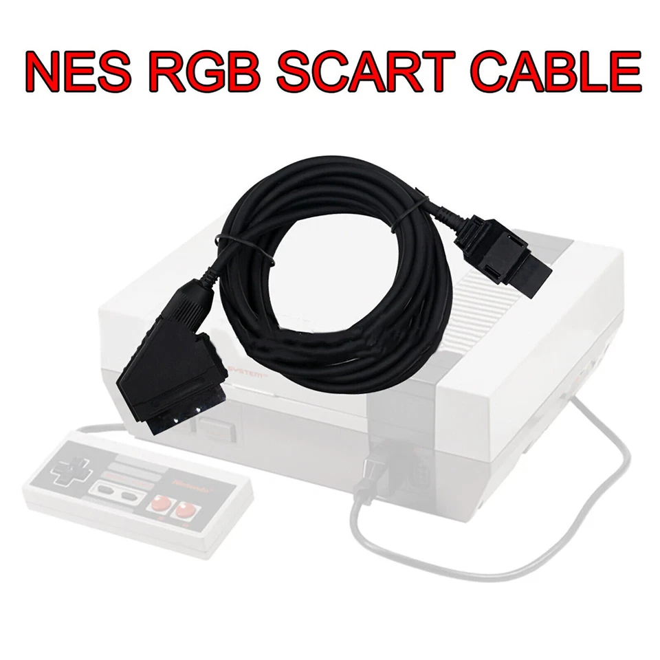 For NES Game Console 1.8m Scart Cable RGB AV Standard Video Cord Connection Line - Image 2 of 4