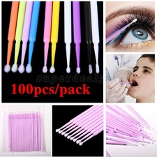 Sale Micro Applicators Tips Disposable Makeup Eyelash Brush Swab Mascara Wand