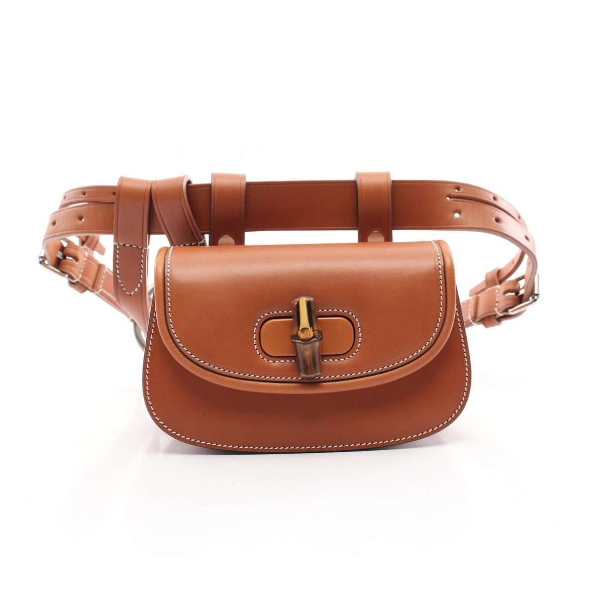 国内即送 GUCCI バンブー 1947 3WAY ミニ ベルトバッグ 681137 GUCCI Bamboo 1947 Mini Belt Waist bum bag 681137 leather