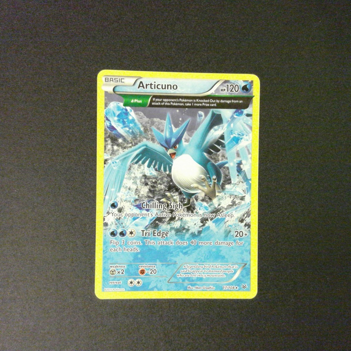 Articuno 17/108 ROARING SKIES Pokemon Card Non Holo Rare Articuno 17/108 ROARING SKIES Pokemon Card Non Holo Rare
