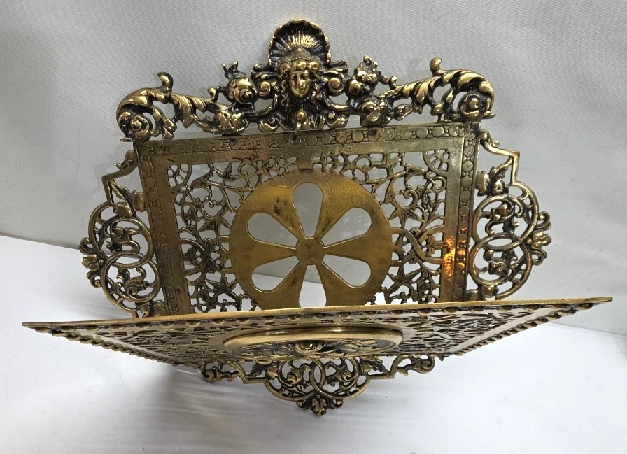 Solid Brass Ornate Wall Door Mail Letter Holder 16 X 14 - Image 3 of 4