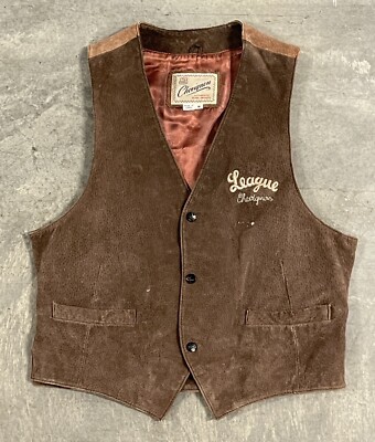 VTG Quality Supreme Chevignon Brown Genuine Leather Snap Buttons