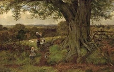 Dream-art Oil painting Louis_Bosworth_Hurt-In_The_Shade_Of_The_Beech landscape