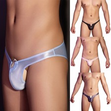 Men Briefs Stretchy Underpants Lingerie Underwear Nightwear See-through Sheer