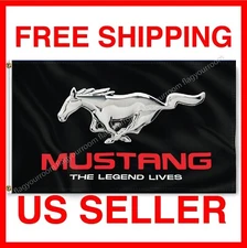 Ford Mustang Flag Banner 3x5 ft Car Racing Logo GT Shelby Cobra Wall Decor Sign