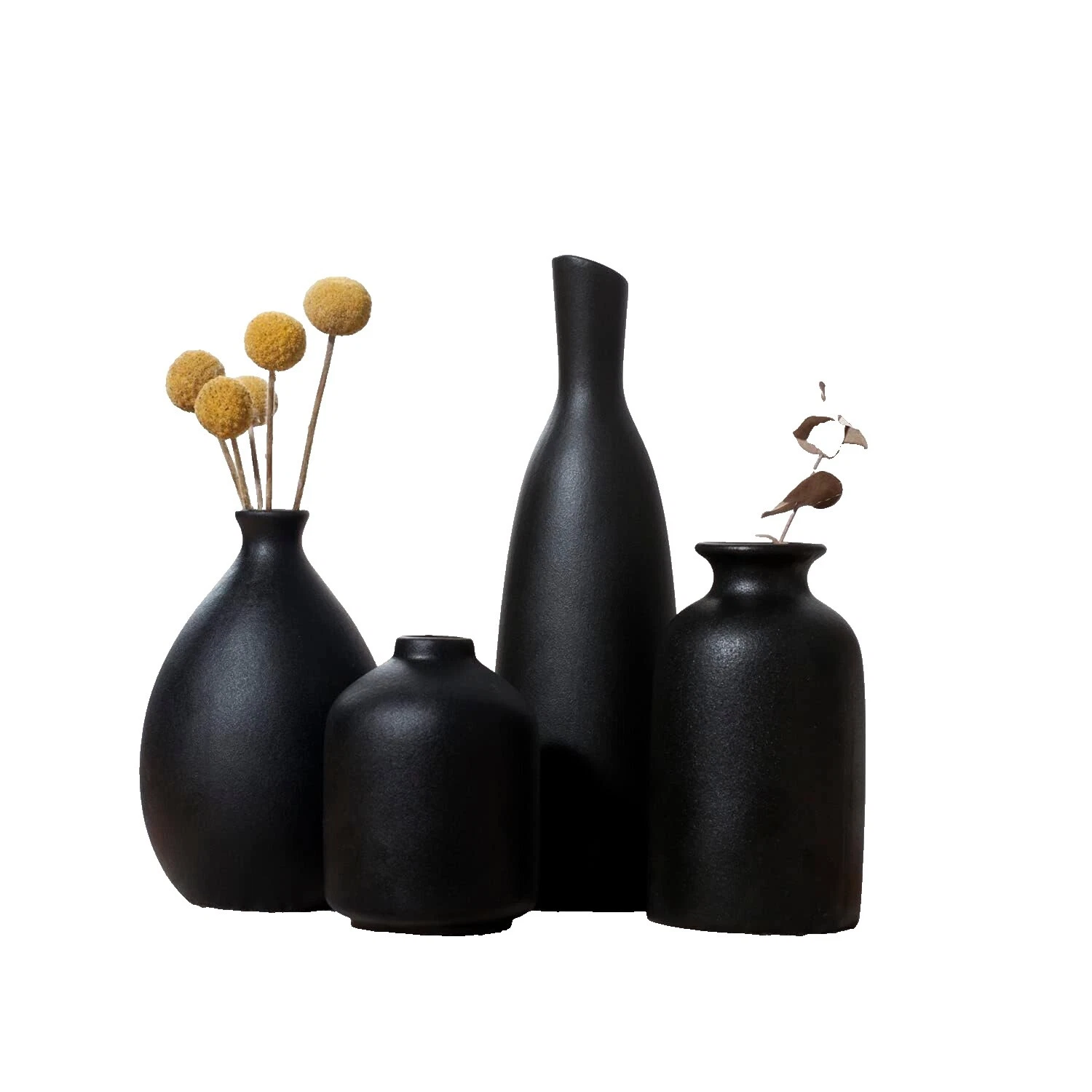 Jarrones Negro de madera