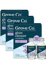 Grove Co Glass Cleaner Concentrate Lavender Thyme 1 FL OZ (3 Boxes)