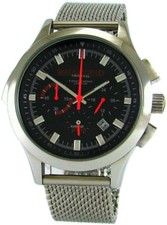 Riedenschild Chronograph Alarm für Cobra 11 Herrenuhr Edelstahl Milanaise Band