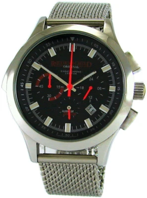 Riedenschild Chronograph Alarm für Cobra 11 Herrenuhr Edelstahl Milanaise Band - Bild 1 von 4