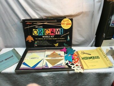 Vintage Mid Century Origami Mobile Kit Kirigami Paper Art 1961 Platt & Munk